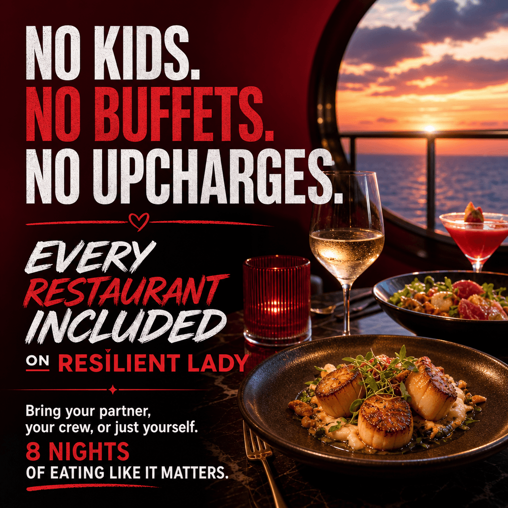 No Kids. No Buffets. No Upcharges.