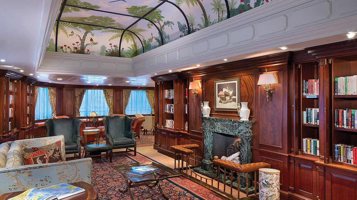 Quiet lounge aboard the ship